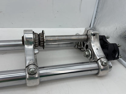 2002 Harley Dyna FXD Super Glide OEM Front Triple Tree Set & LH RH Fork Legs Sliders