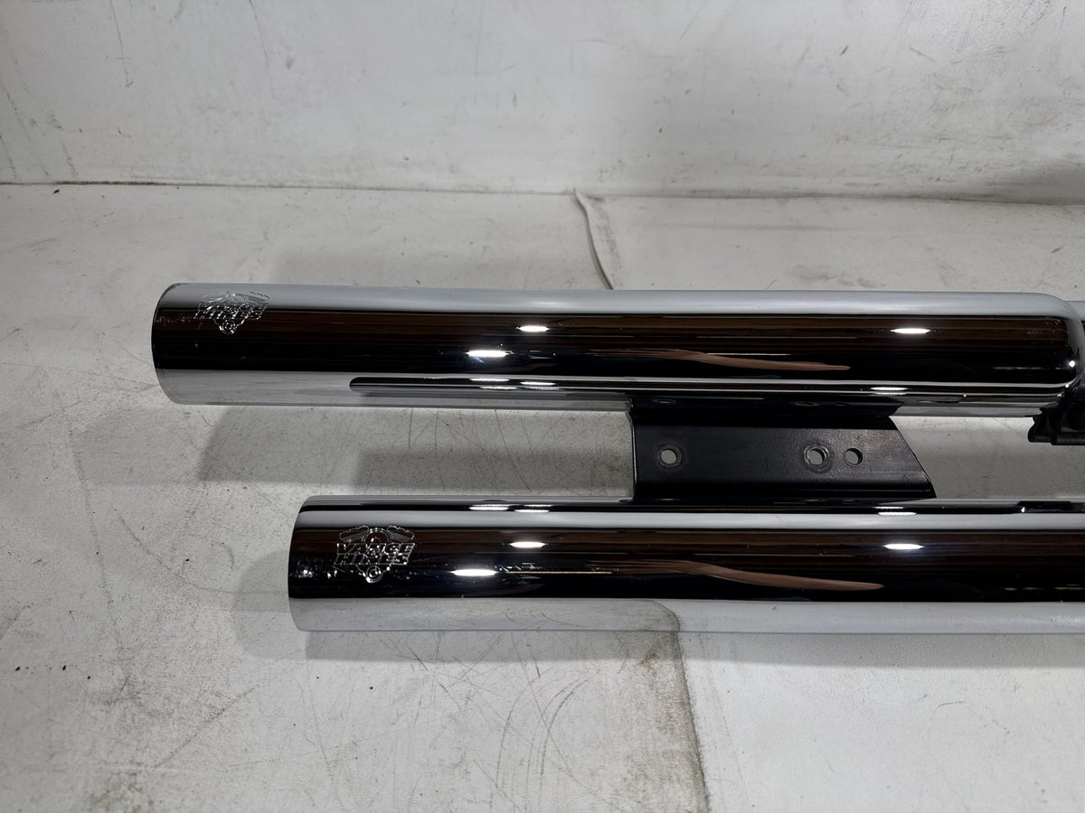 2011 Harley Softail Deluxe FLSTN OEM Exhaust Header Pipes Muffler Vance & Hines