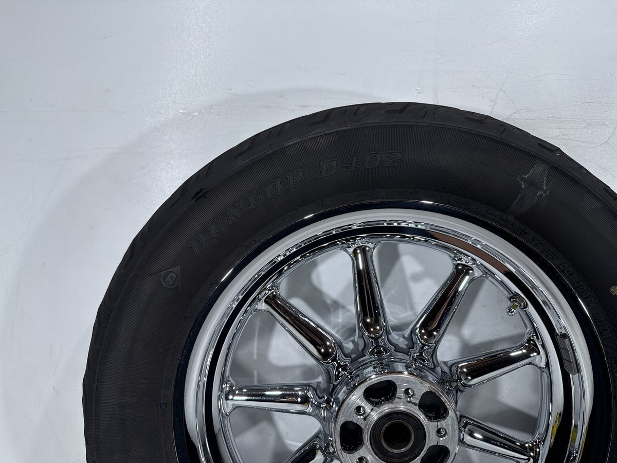 2007 Harley Electra Glide Touring CVO OEM Front & Rear Wheel Rim Tire 16" CHROME