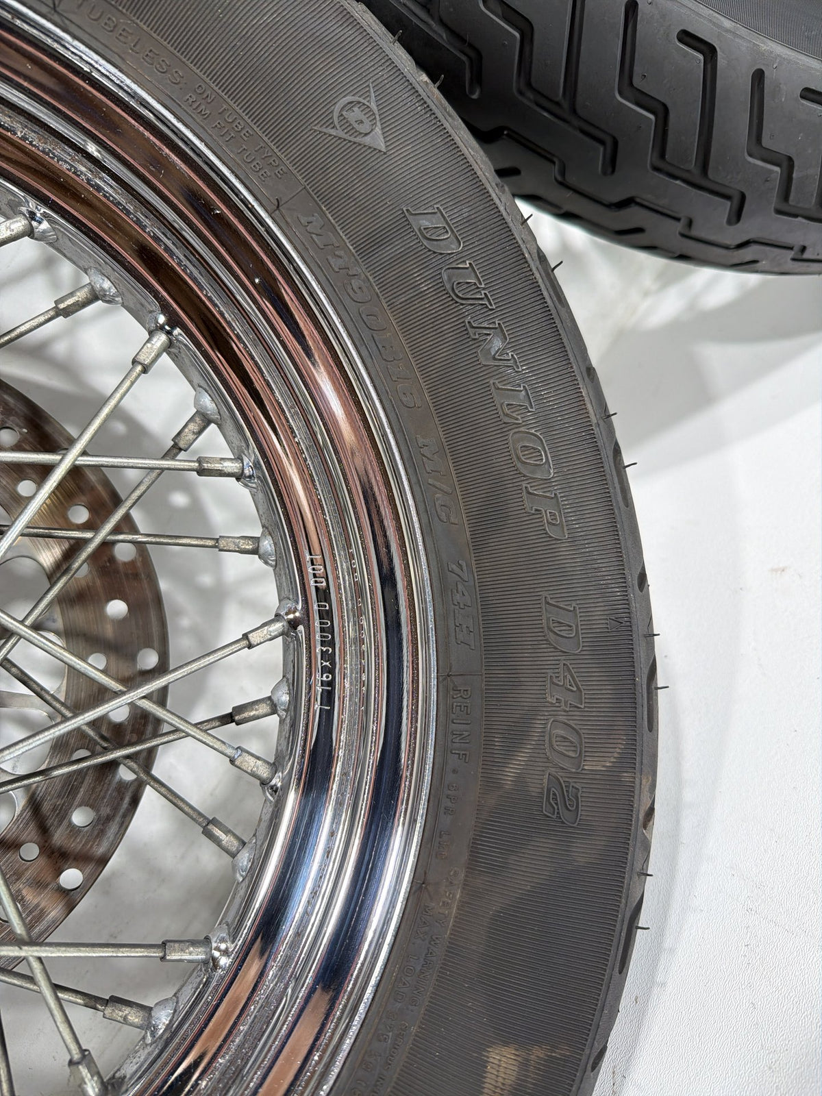 97 Harley Heritage Softail Classic Front Rear Wheel Rim Tire Spoked MT90B16 16"