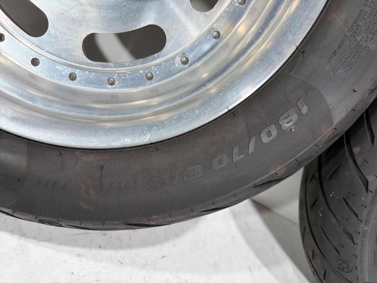 2012 Harley Dyna Fat Bob OEM Front Rear Wheel Rim Tire 130/90B16, 180/70B16 16"