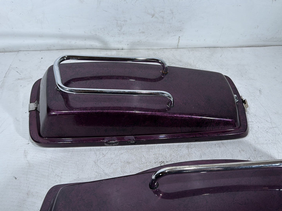 90 Harley Electra Glide Touring Sport OEM Left & Right Saddlebag Lid Cover Caps