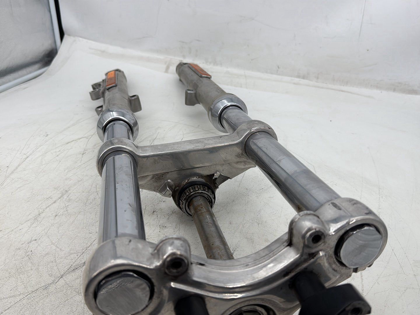 2008 Harley Sportster XL883L OEM Front Triple Tree Set &amp; LH RH Fork Legs Sliders