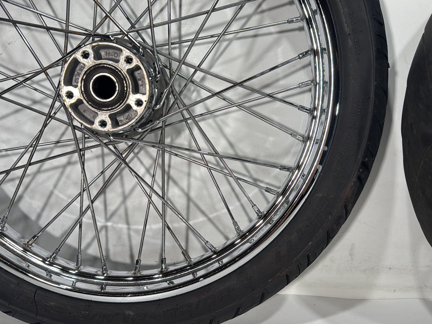 2006 Harley Dyna FXDWGI Wide Glide OEM Front Rear Wheel Rim Tire Spoked