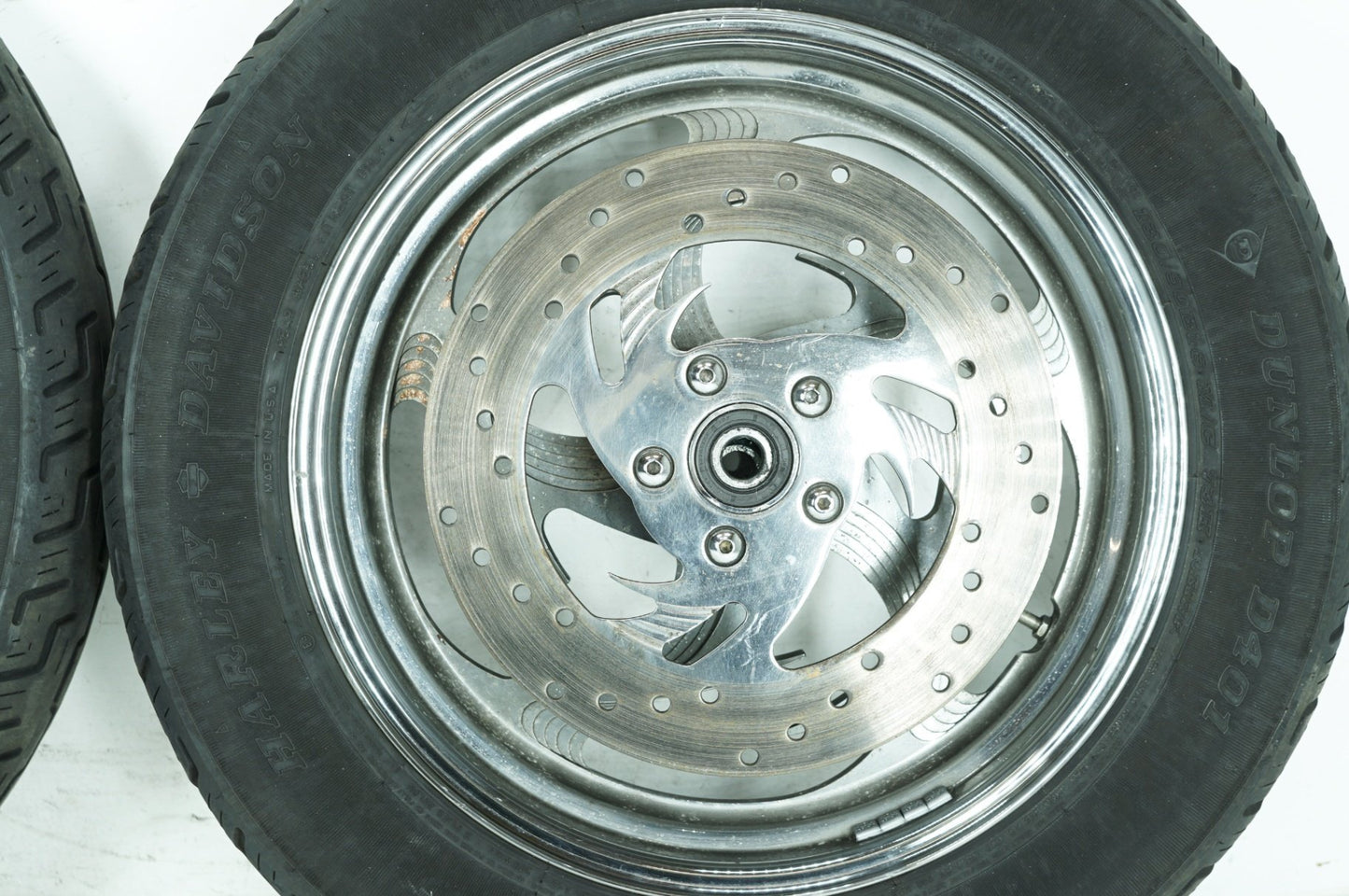 1986 - 2003 Harley-Davidson Sportster Hugger Front & Rear Wheel Rim Tire 43499-84
