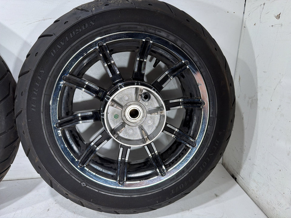 2015 Harley Electra Glide Touring Ultra Front & Rear Wheel Rim Tire ABS 16" 17"