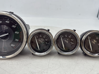 2007 - 2016 Harley-Davidson Touring Electra Glide Ultra Air Oil Volt Fuel Tacho Speedo Gauges Platinum face