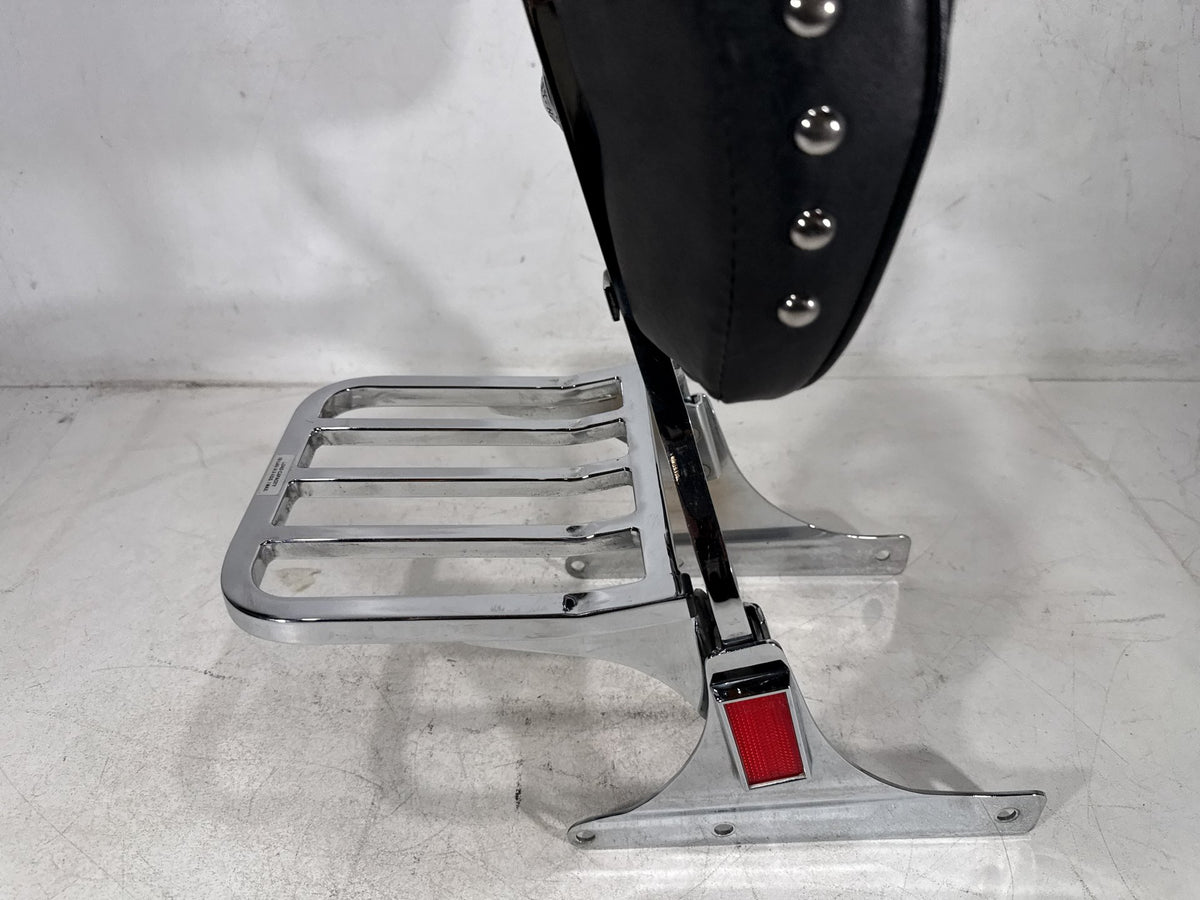 2001 Harley Heritage Softail Classic OEM Rear Sissy Bar w/ Backrest Cushion Pad
