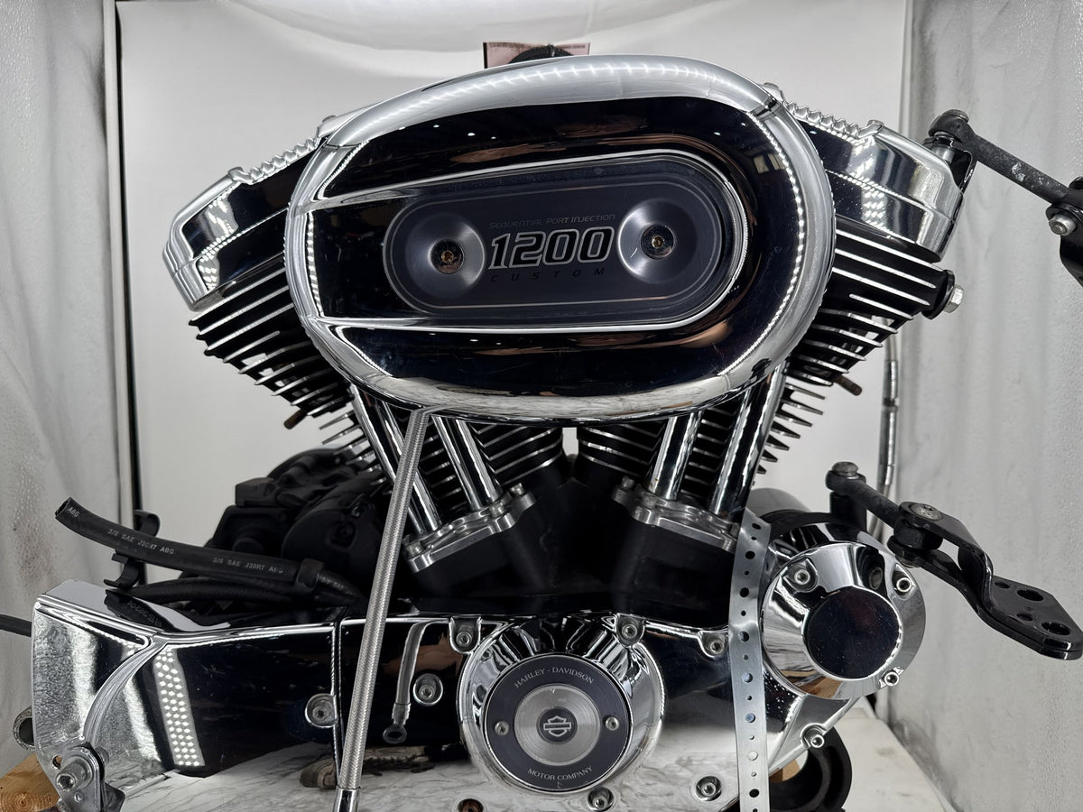 2013 Harley Sportster 1200 Custom XL1200C EFI 1200 Engine Motor Transmission 20K