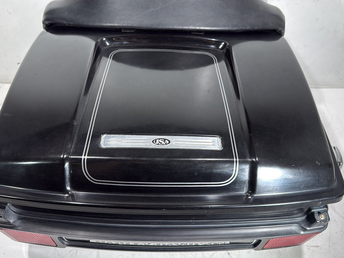 2008 Harley Electra Glide Touring Ultra OEM Pass Backrest Tour Pak Luggage NOKey
