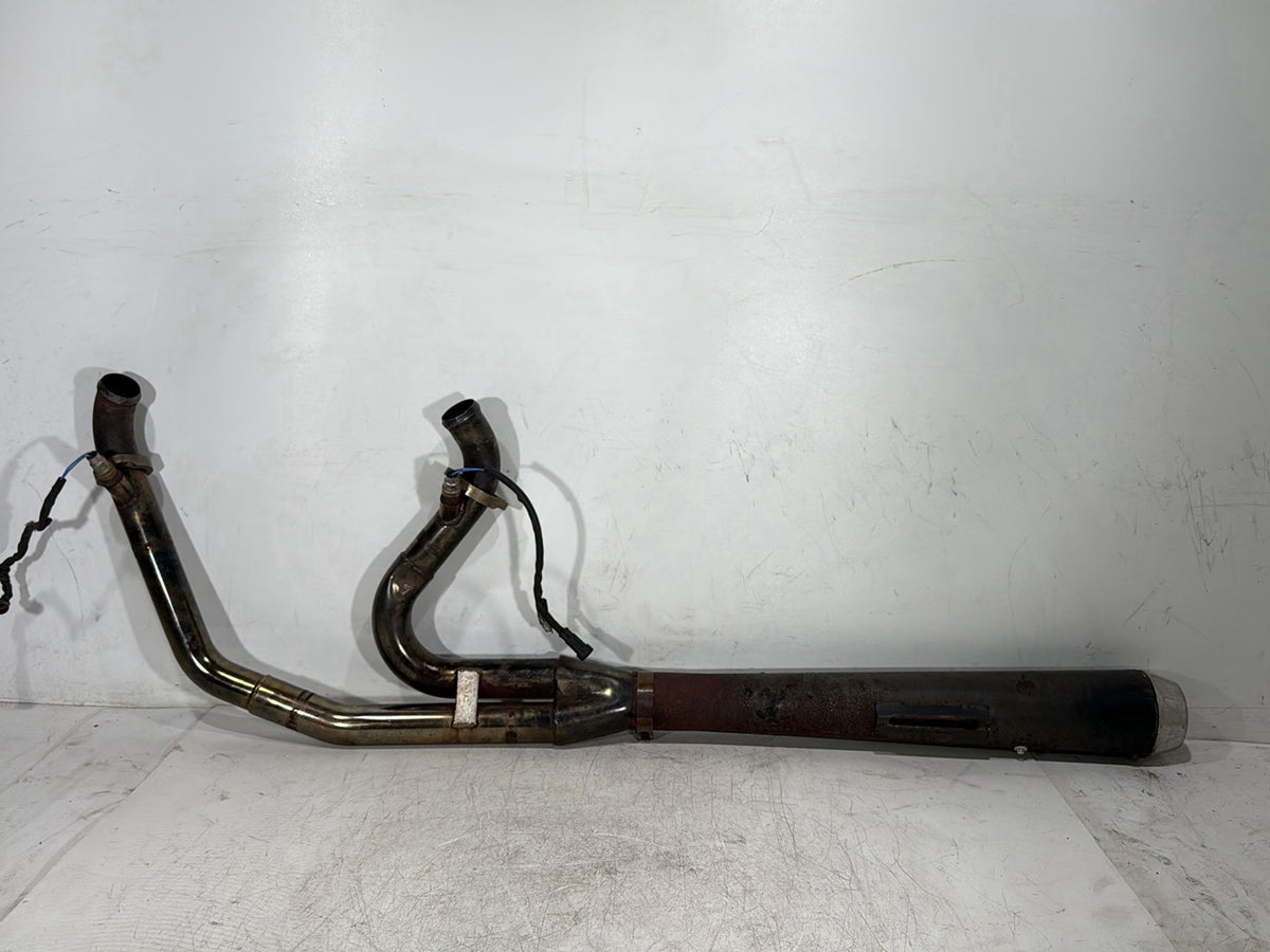2007 Harley Dyna Street Bob FXDB Exhaust Header Pipe Muffler 2 into 1 BASSANI