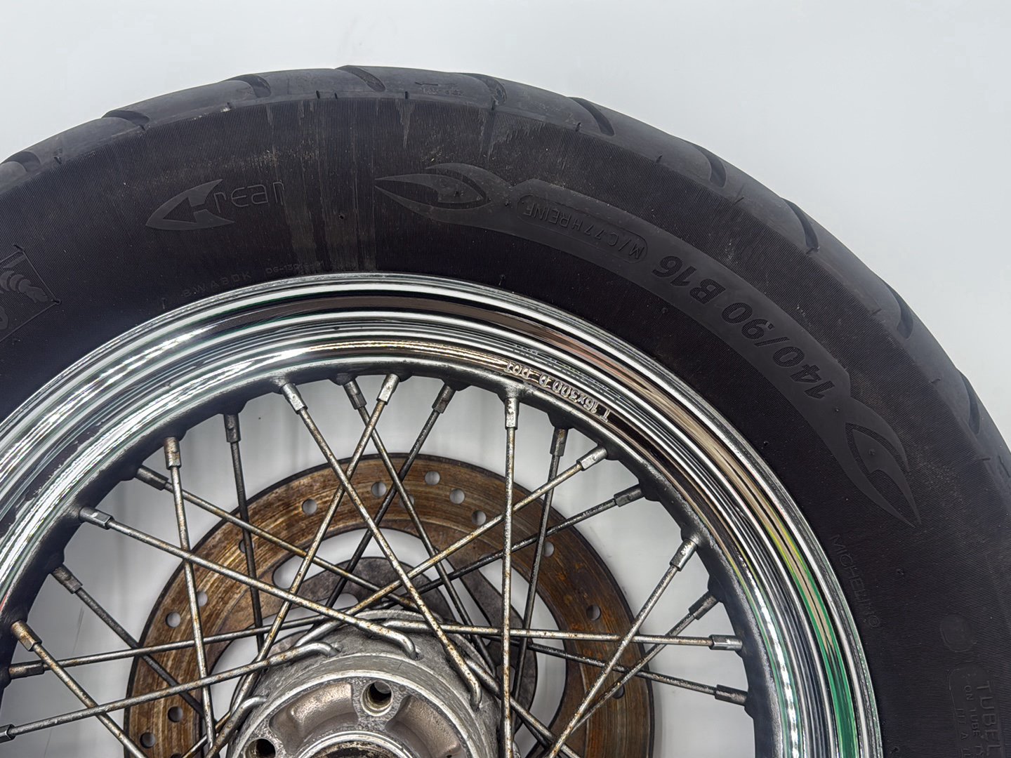 2005 Harley Touring FLHRCI Road King Classic OEM Rear Wheel Rim Tire Spoked