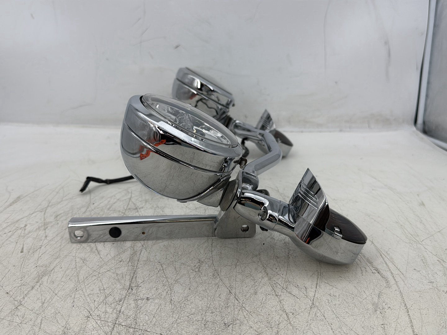 2000 Harley Softail FLSTC Heritage Classic OEM Front Turn Signal Indicators Aux Light Bar