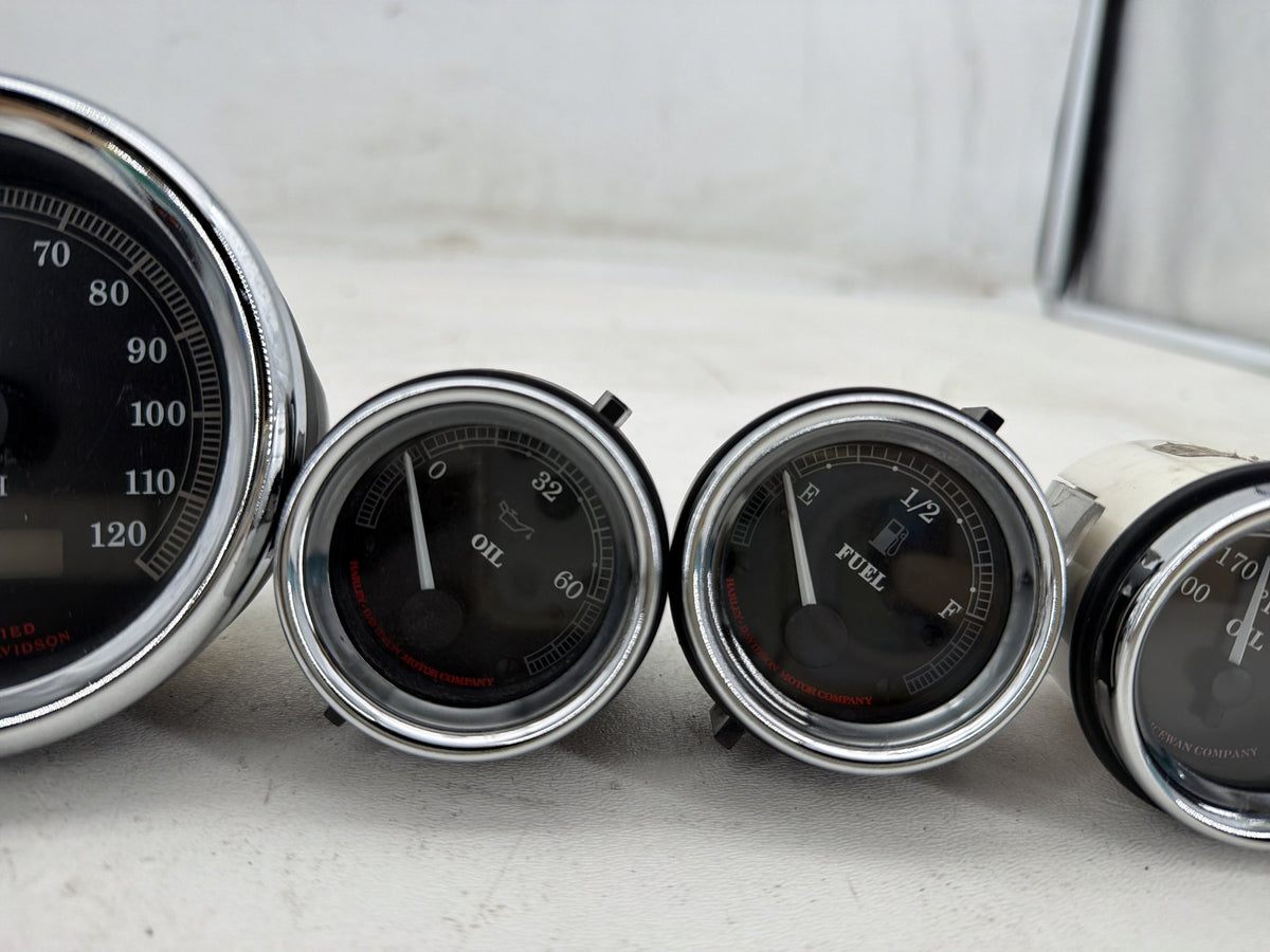 03 Harley Electra Glide Touring Ultra Air Oil Volt Fuel Tacho Speedo Gauges 25K