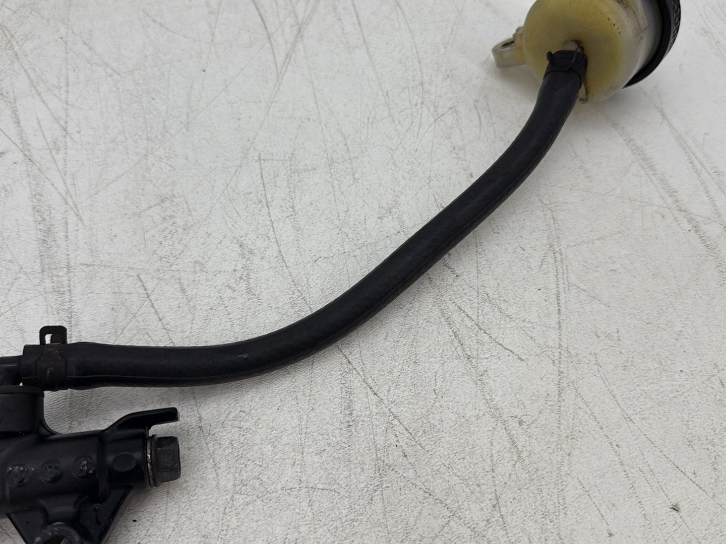2004 Harley Sportster XL883C 883 Custom OEM Rear Brake Master Cylinder Bottle Brake Line