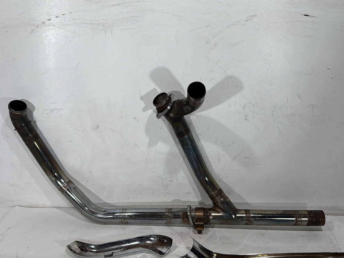 03 Harley Electra Glide Touring FLHTI OEM Exhaust Header Pipes Muffler SCRATCHED