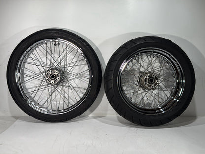 2006 Harley Dyna FXDWGI Wide Glide OEM Front Rear Wheel Rim Tire Spoked