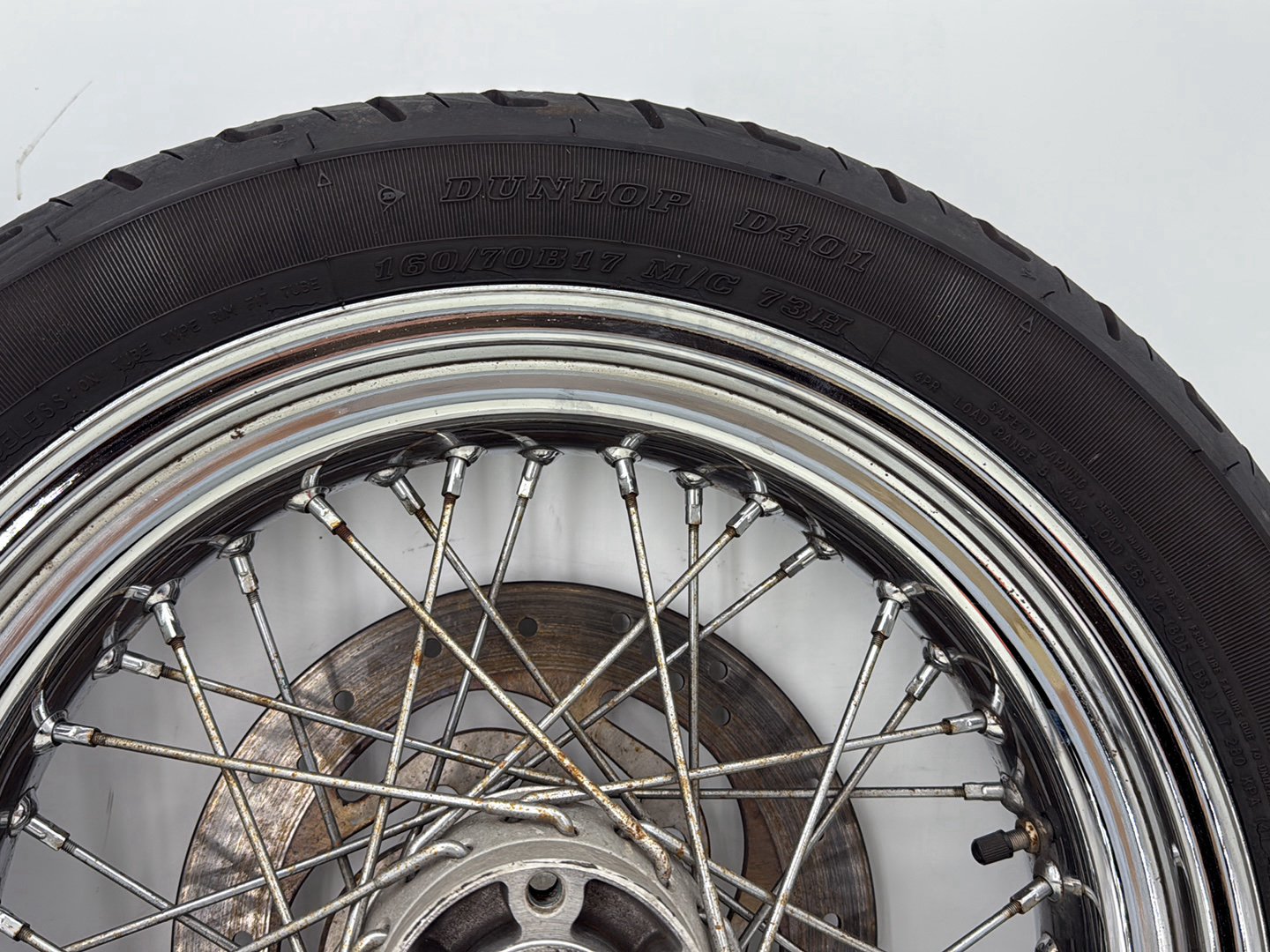 2012 Harley Dyna Super Glide Custom FXDCI OEM Rear Wheel Rim Tire Spoked