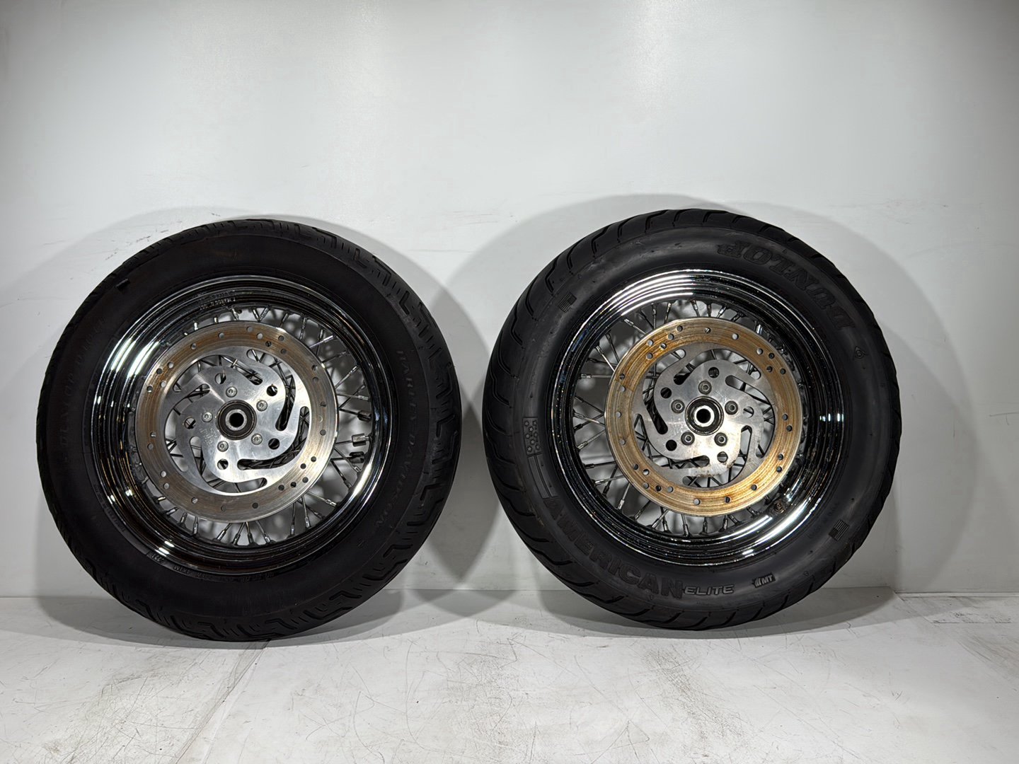 2005 Harley Heritage Softail Front Rear Wheel Rim Tire 130/90B16 150/80B16 16"