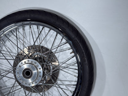 09 Harley Sportster XL1200 1200 Low OEM Front Wheel Rim Tire Spoked MH90-21 21"