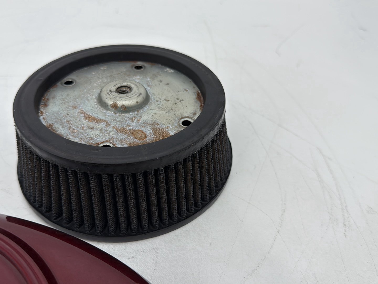 00 Harley Touring Electra Glide Classic OEM Air Filter Cleaner Backplate Cover