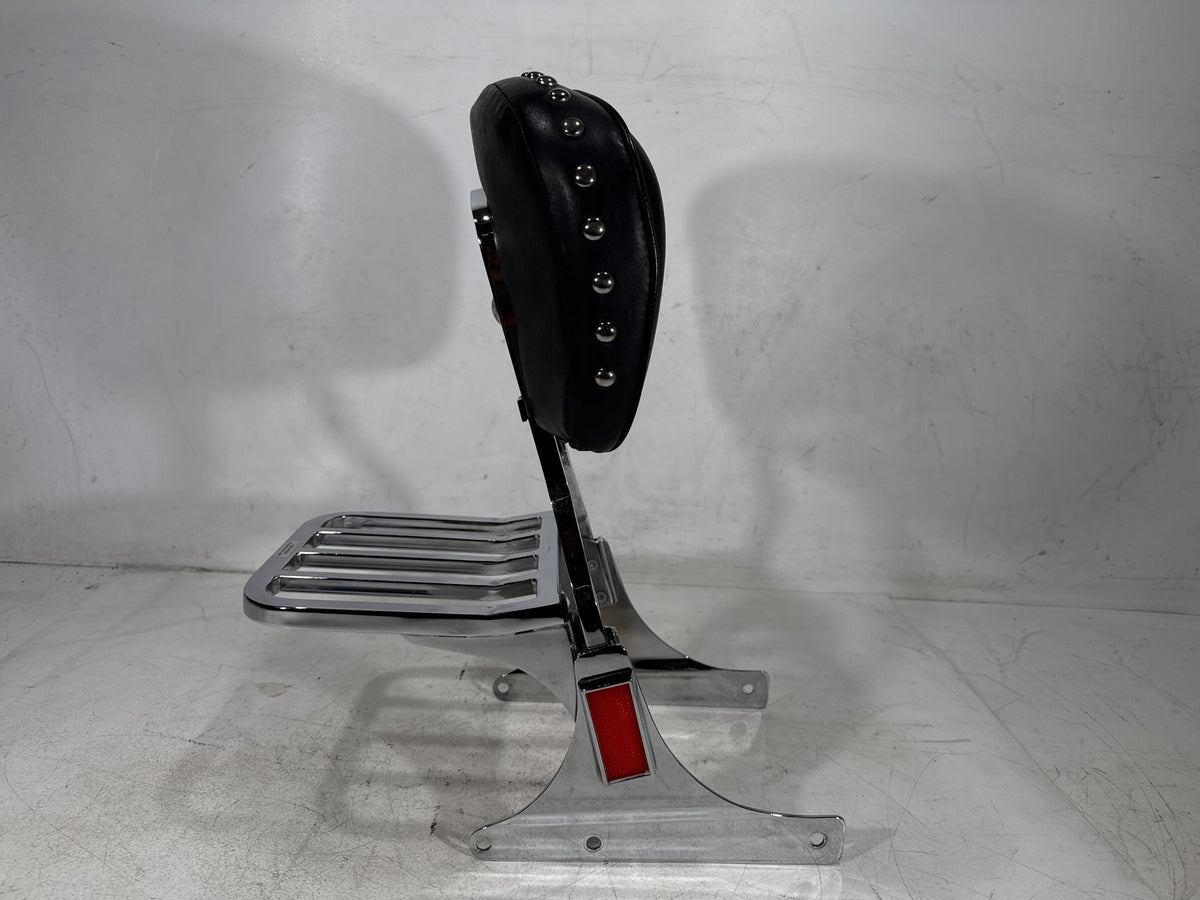2001 Harley Heritage Softail Classic OEM Rear Sissy Bar w/ Backrest Cushion Pad