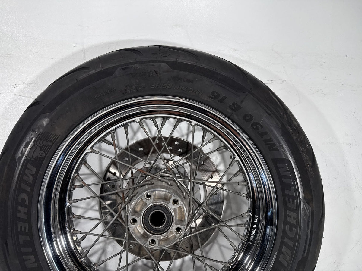 2003 Harley Road King Touring Classic OEM Rear Wheel Rim Tire Spoked MT90B16 16"