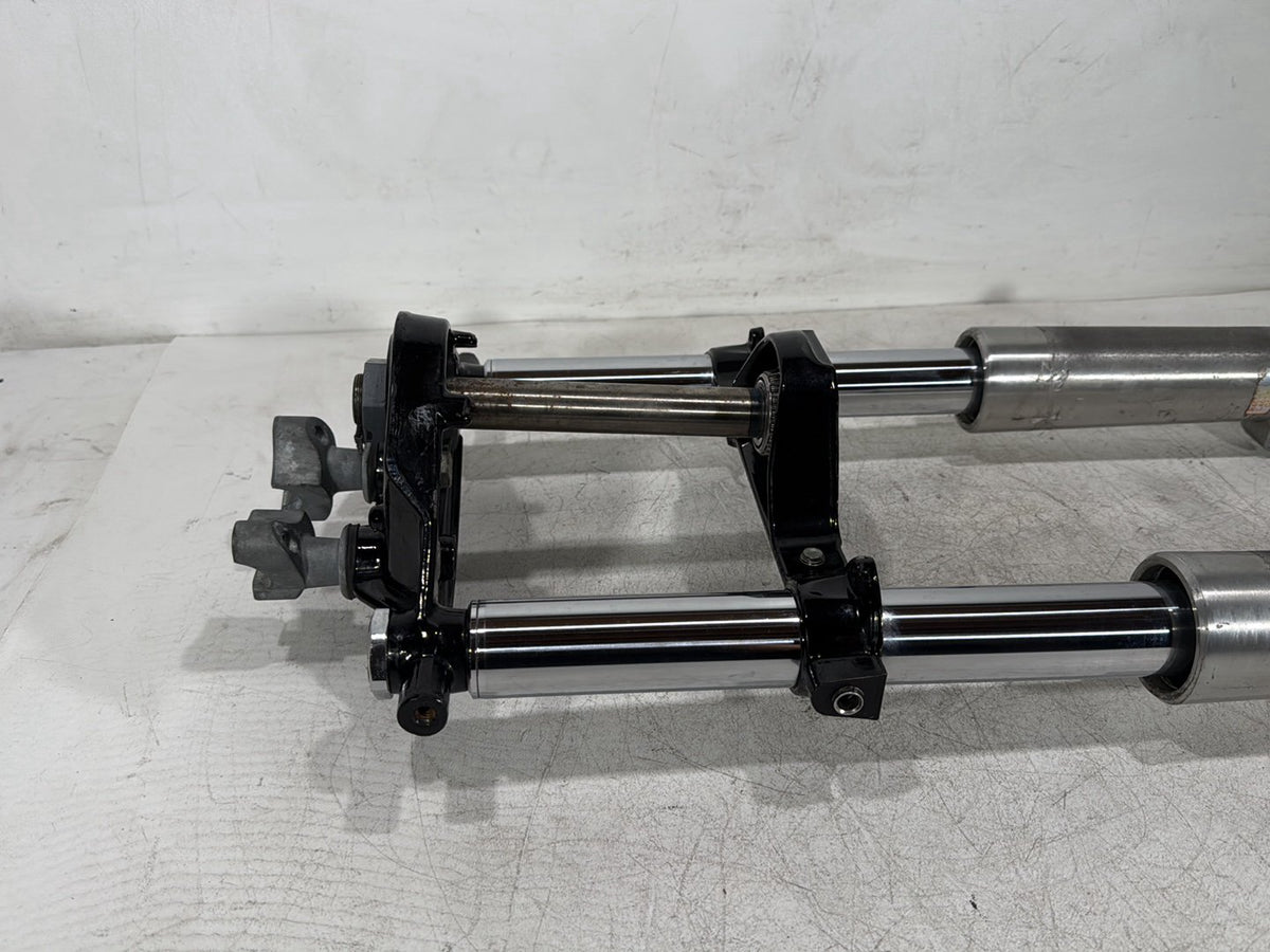 10 Harley Electra Glide Touring Front Triple Tree Set & LH RH Fork Legs Sliders