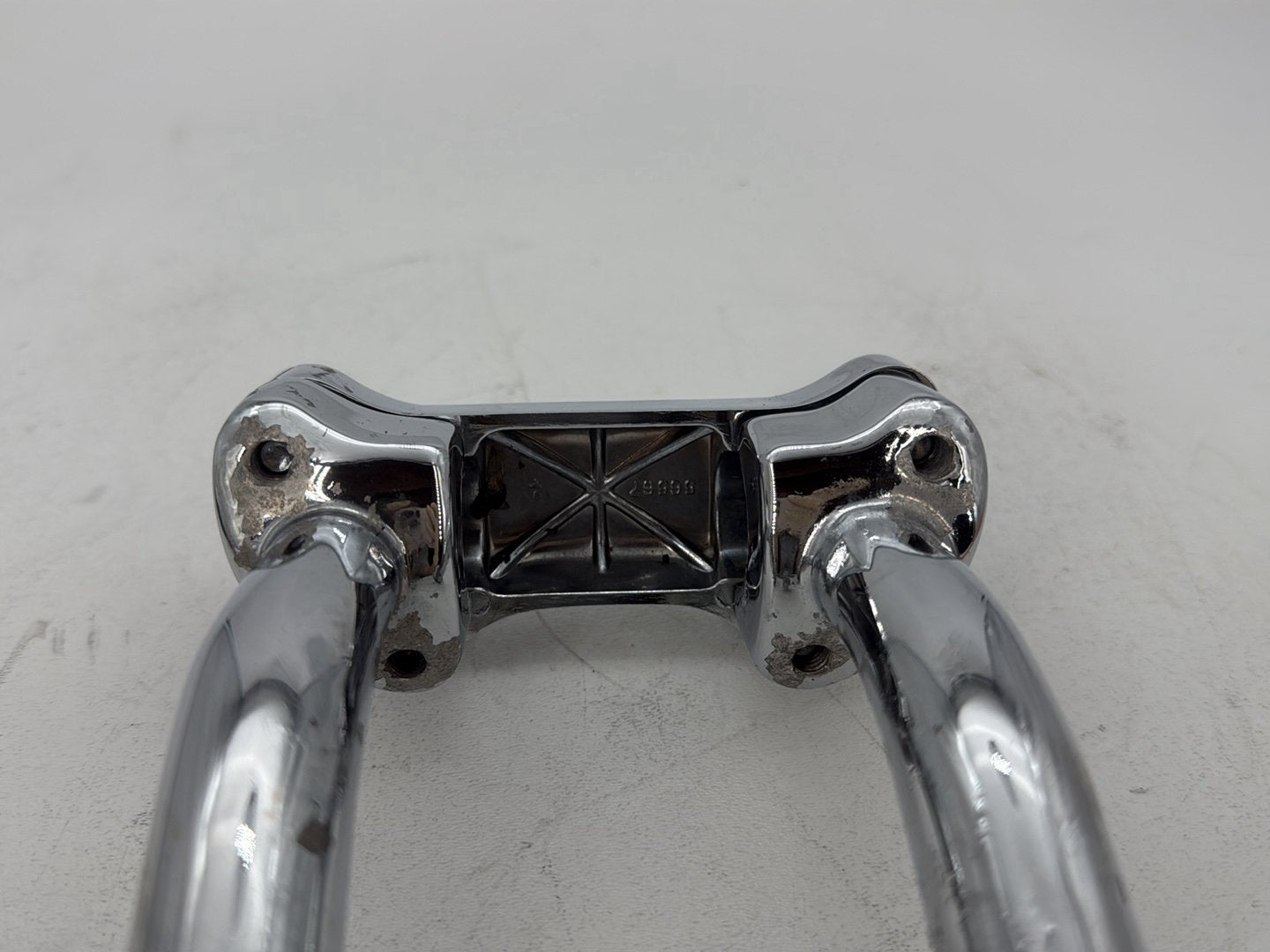 1998 Harley Road King Touring FLHRCI Classic OEM Front Handlebar Riser Top Clamp Chrome
