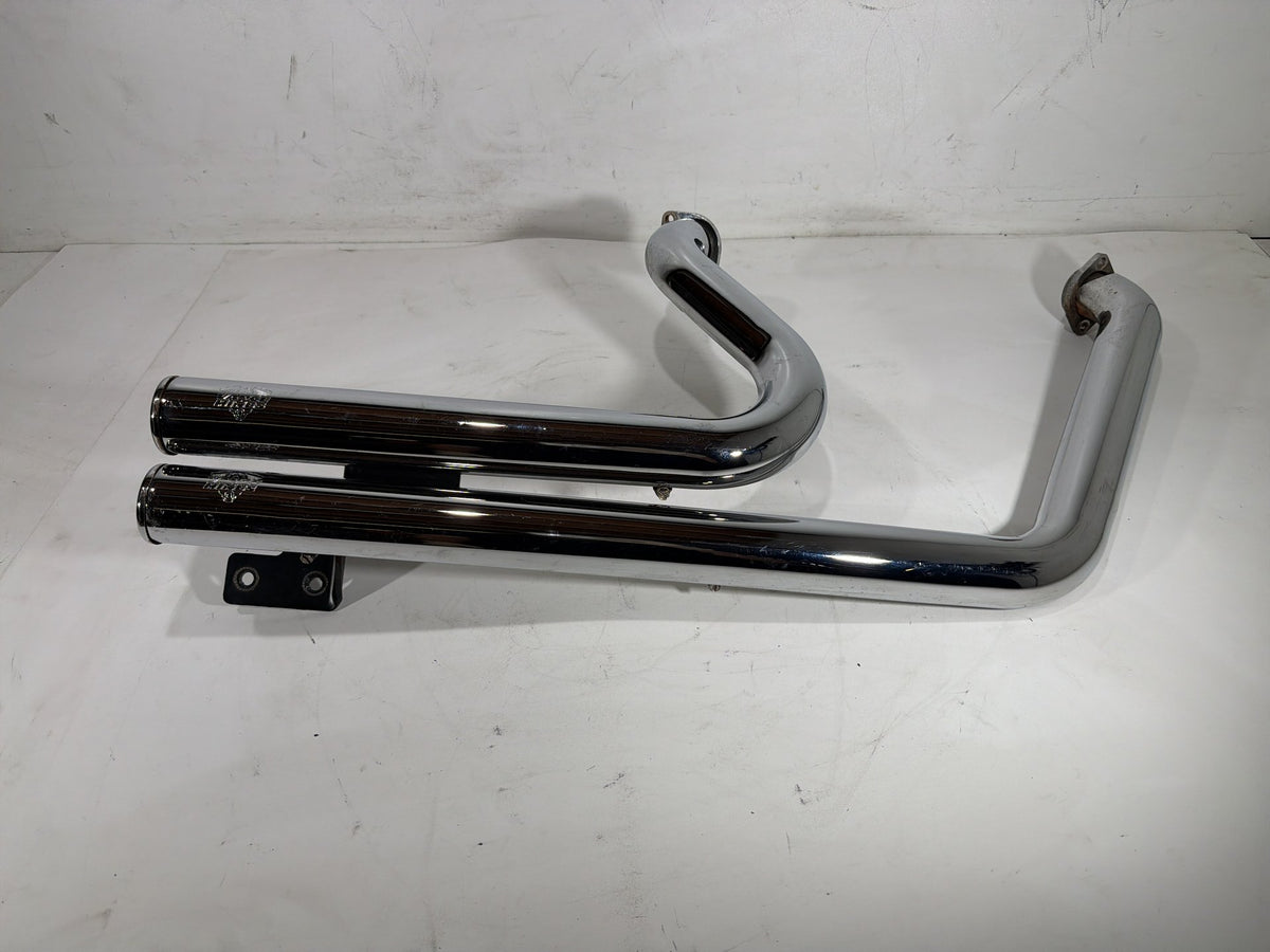 2001 Harley Softail Deuce FXSTD OEM Exhaust Header Pipes Vance & Hines