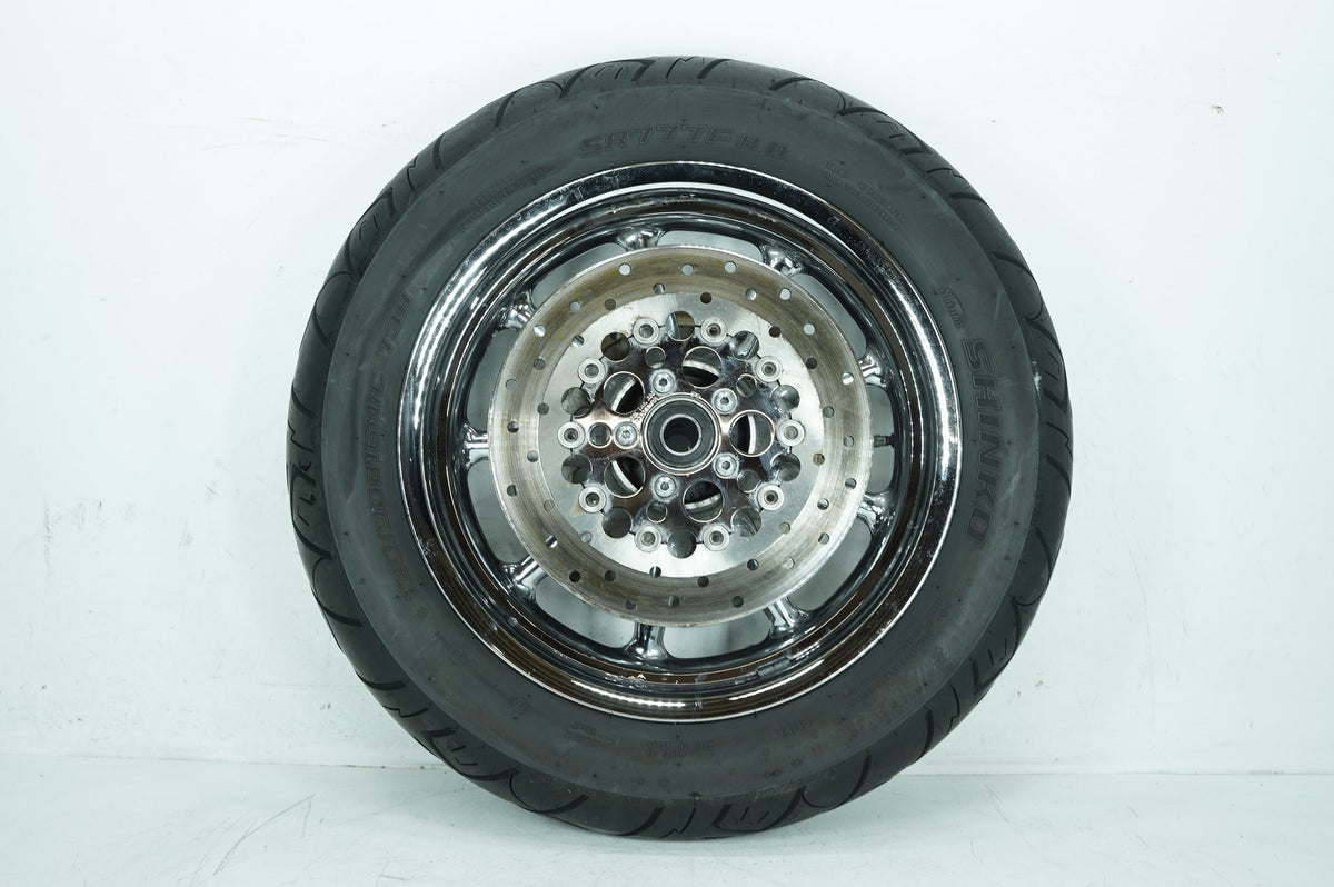 07 Harley Touring CVO Electra Screamin Eagle OEM Front Wheel Rim Tire 130/90B16