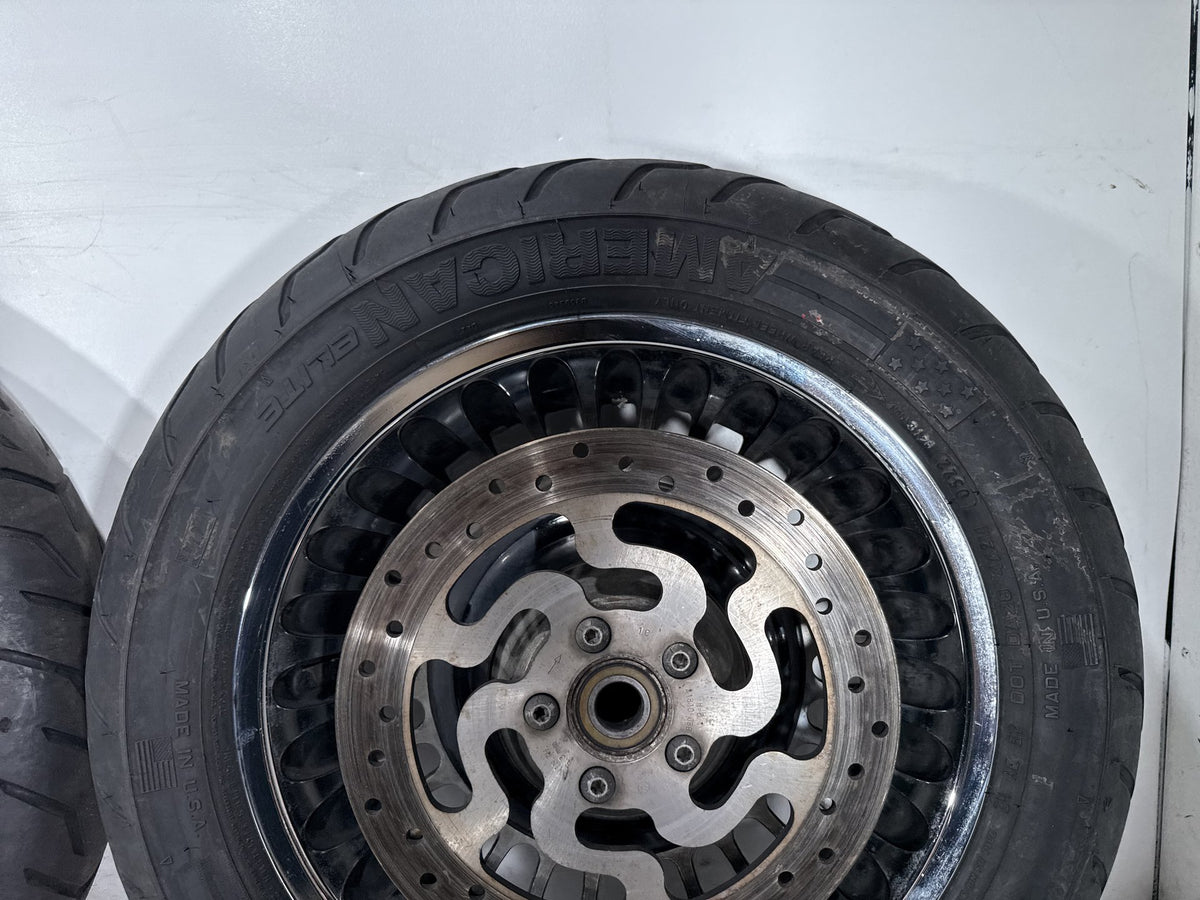 2012 Harley Electra Glide Touring Ultra OEM Front & Rear Wheel Rim Tire 16" 17"