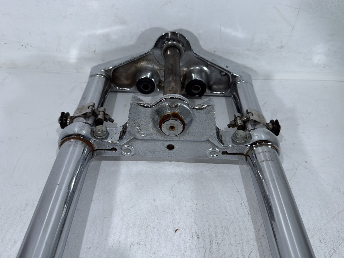 2000 Harley Dyna Wide Glide OEM Front Triple Tree Set & LH RH Fork Legs Sliders