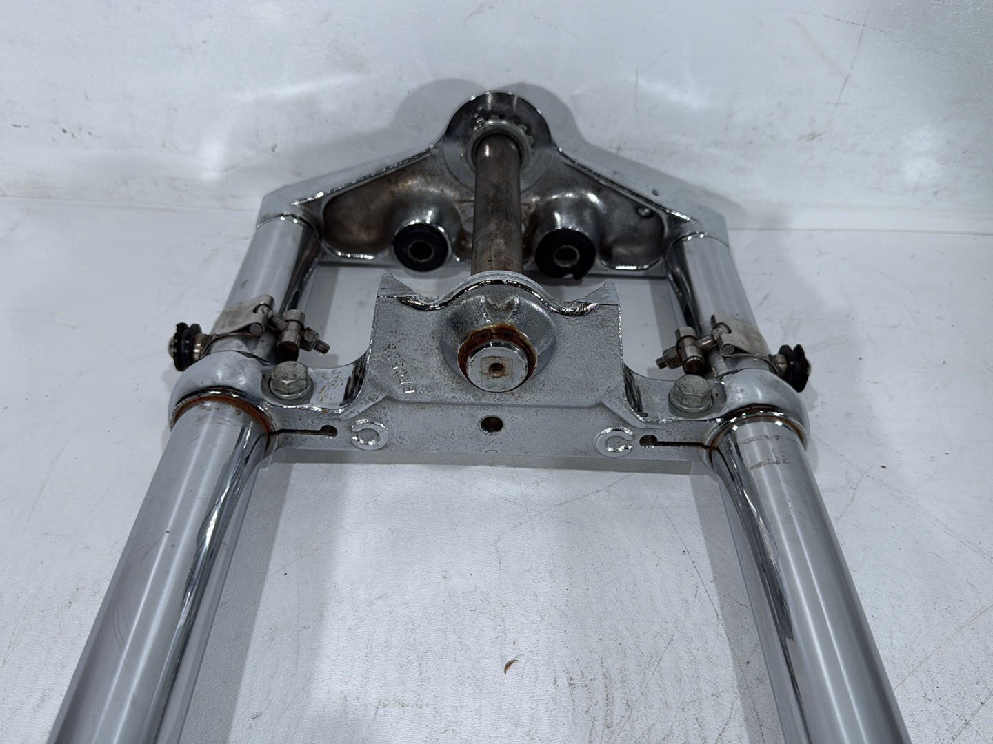 2000 Harley Dyna FXDWG Wide Glide OEM Front Triple Tree Set & LH RH Fork Legs Sliders