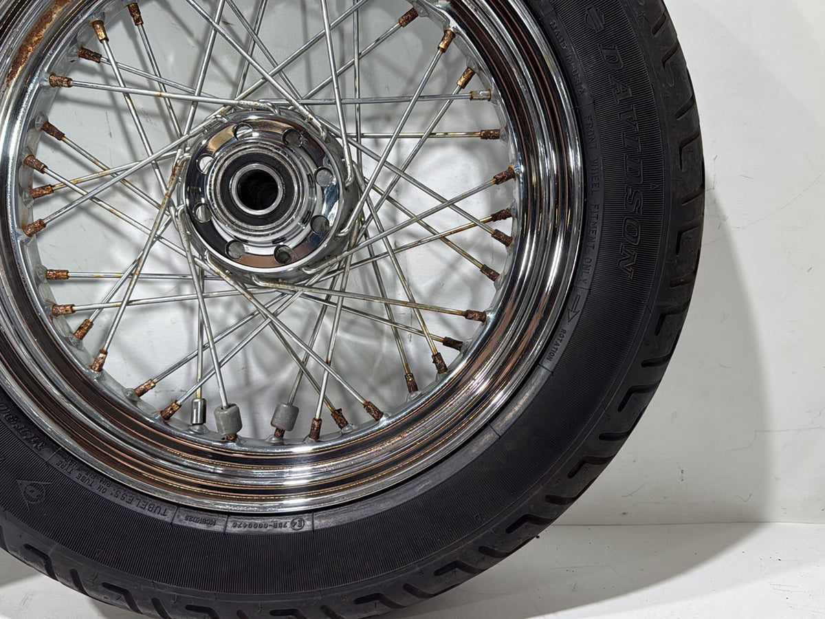 2011 Harley Heritage Softail Classic OEM Front Rear Wheel Rim Tire Spoked 16"