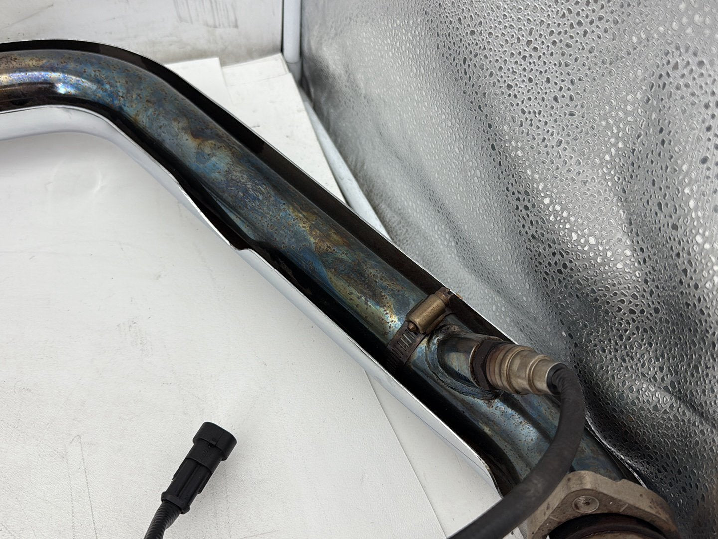 2010 Harley Dyna Fat Bob FXDF Exhaust Header Pipes Vance & Hines SCRATCHED