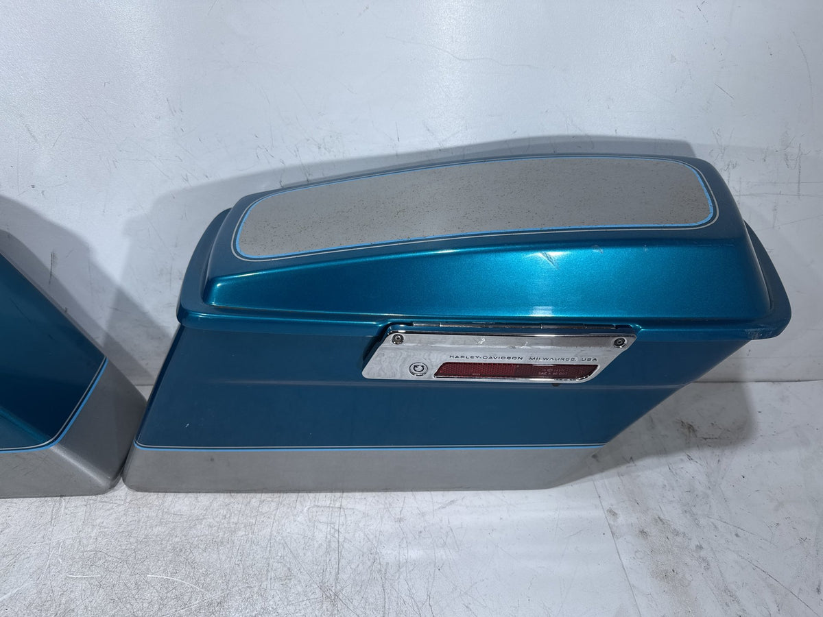1995 Harley Electra Glide Touring FLHT OEM Left Right Saddlebags Luggage NOKey