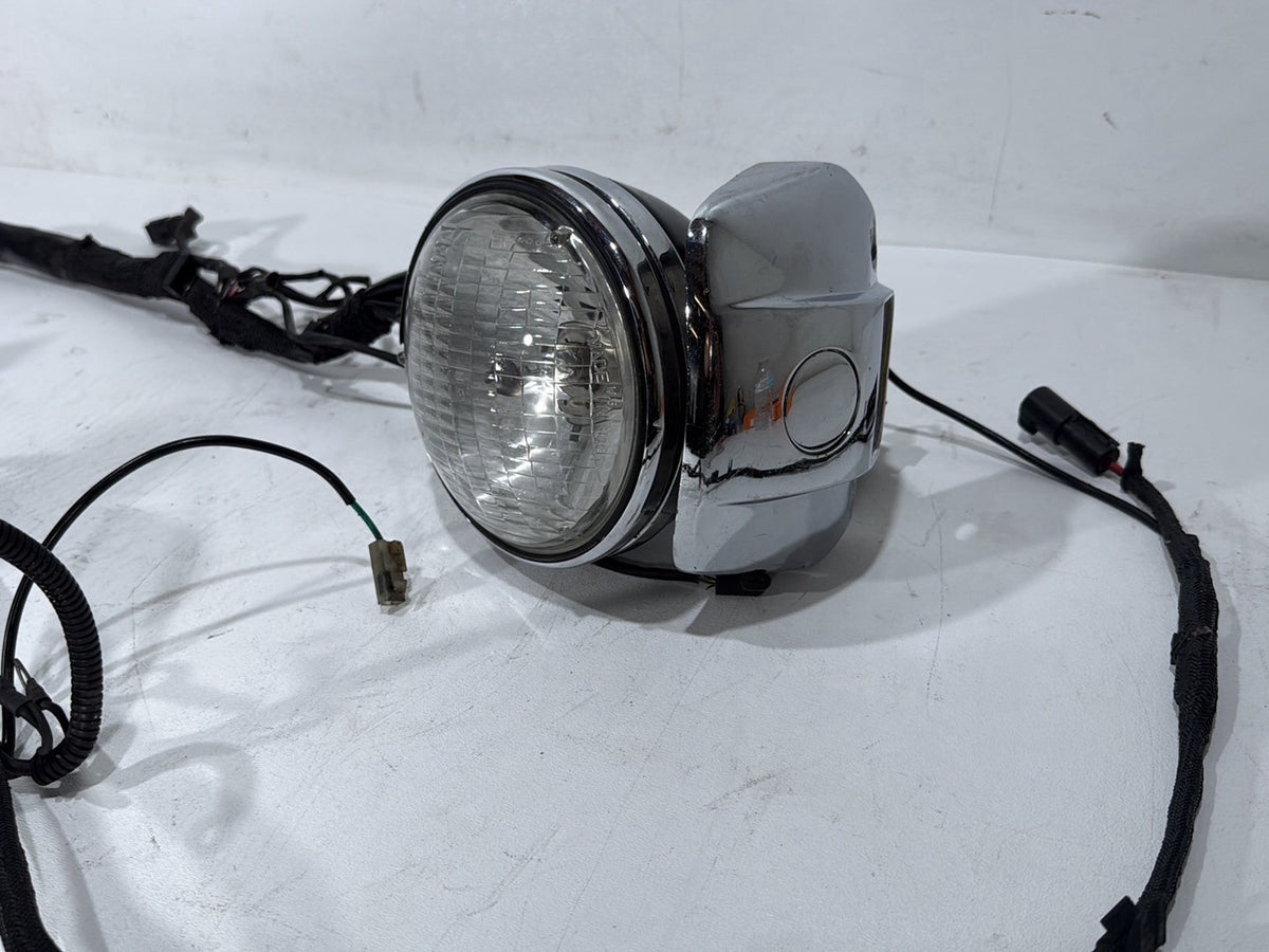 01 Harley Sportster 883 XLH883 OEM Headlight Headlamp Halogen w/ Main Wire CARB