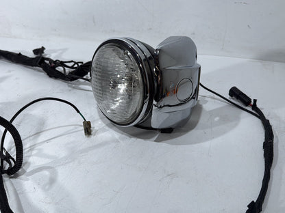 01 Harley Sportster 883 XLH883 OEM Headlight Headlamp Halogen w/ Main Wire CARB