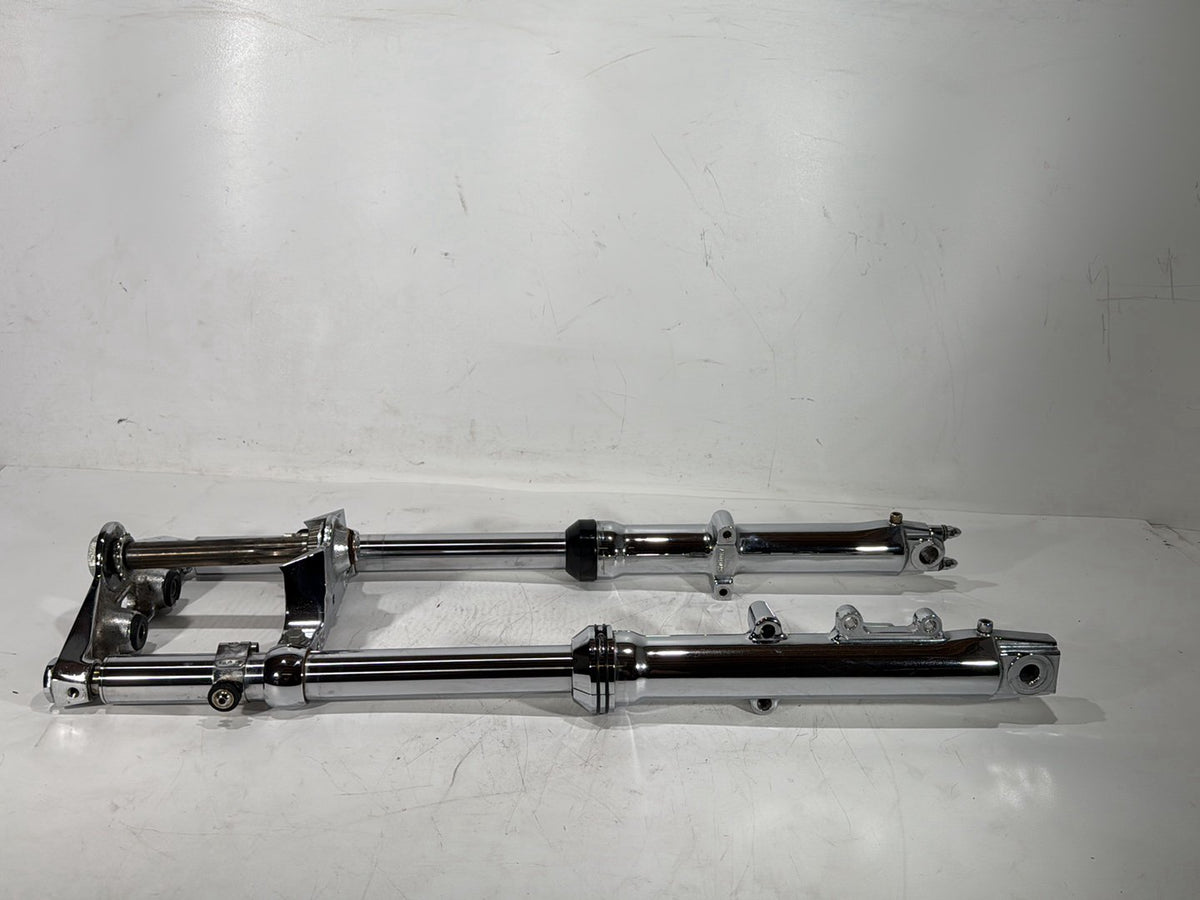 2000 Harley Dyna Wide Glide OEM Front Triple Tree Set & LH RH Fork Legs Sliders