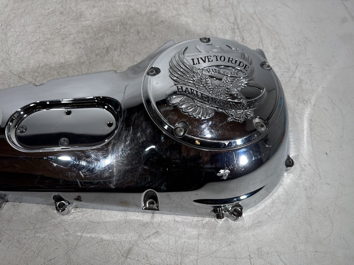 2001 Harley Fat Boy Softail FLSTF OEM Outer Primary Clutch Cover Scratched