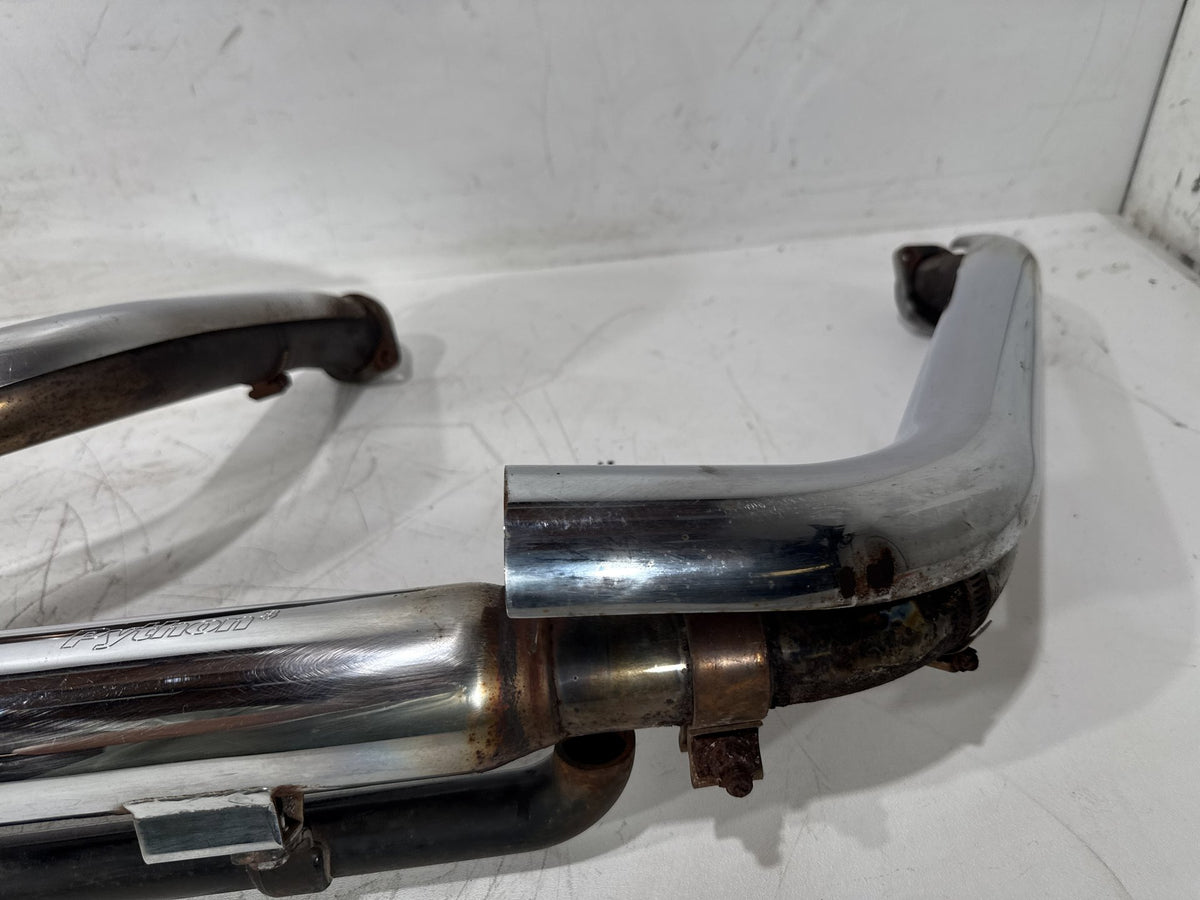 2002 Harley Heritage Softail Classic FLSTC Exhaust Header Pipes Muffler PYTHON