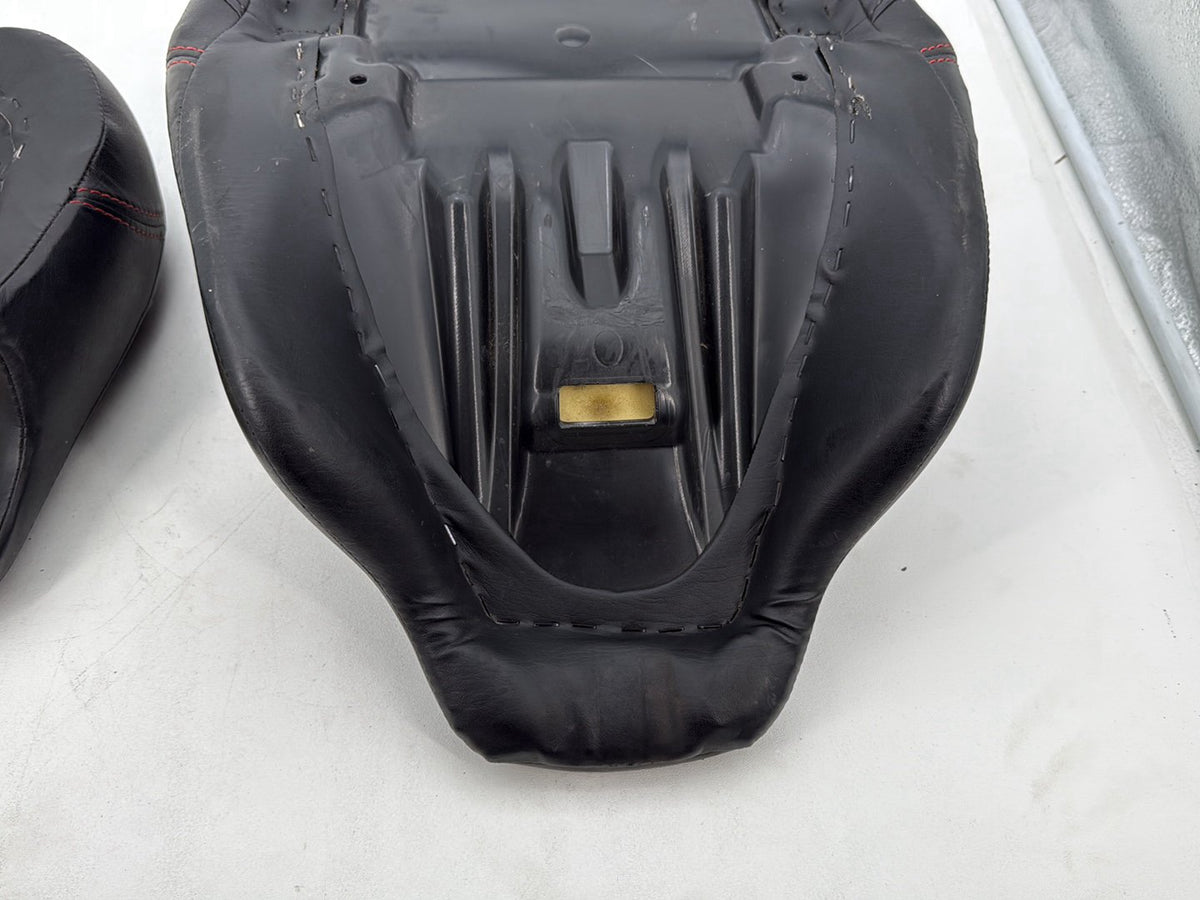 13 Harley Street Glide Touring Passenger Rider Driver Seat Saddle Orange Stitch