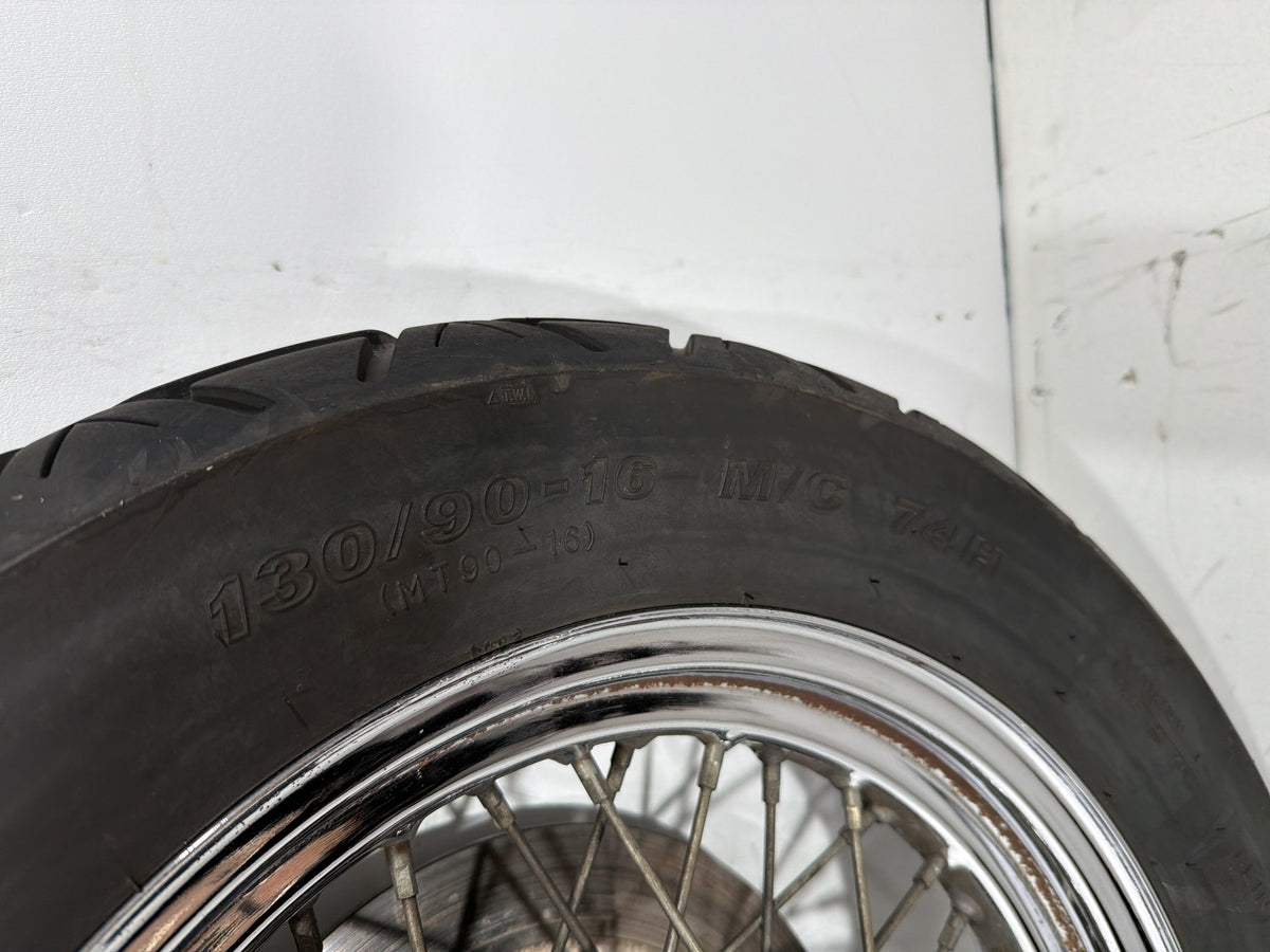 1991 Harley Sportster 883 Deluxe XLH883 Front Rear Wheel Rim Tire Spoked 16" 19"