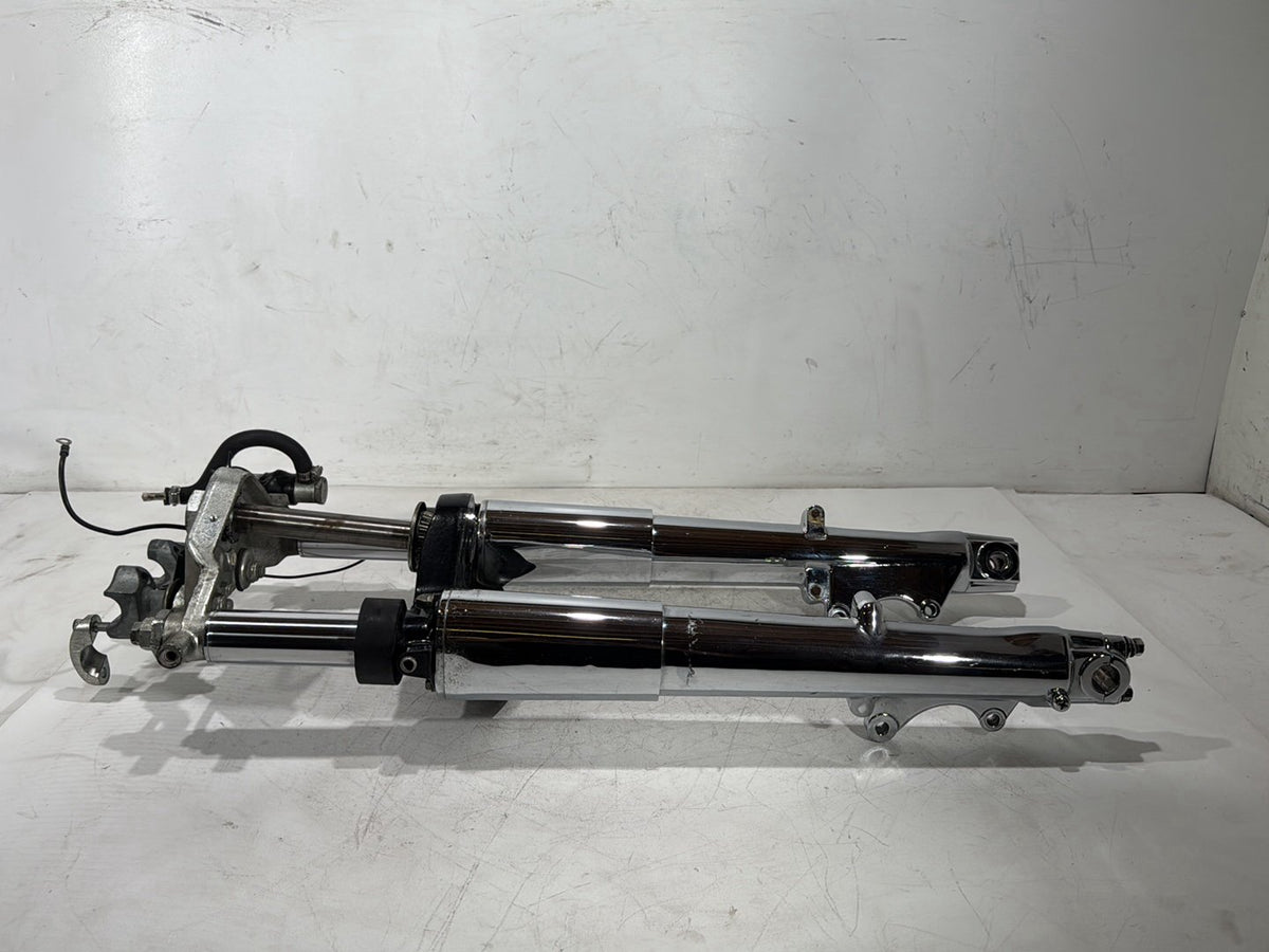 1992 Harley Electra Touring Front Triple Tree Set & LH RH Fork Legs Sliders