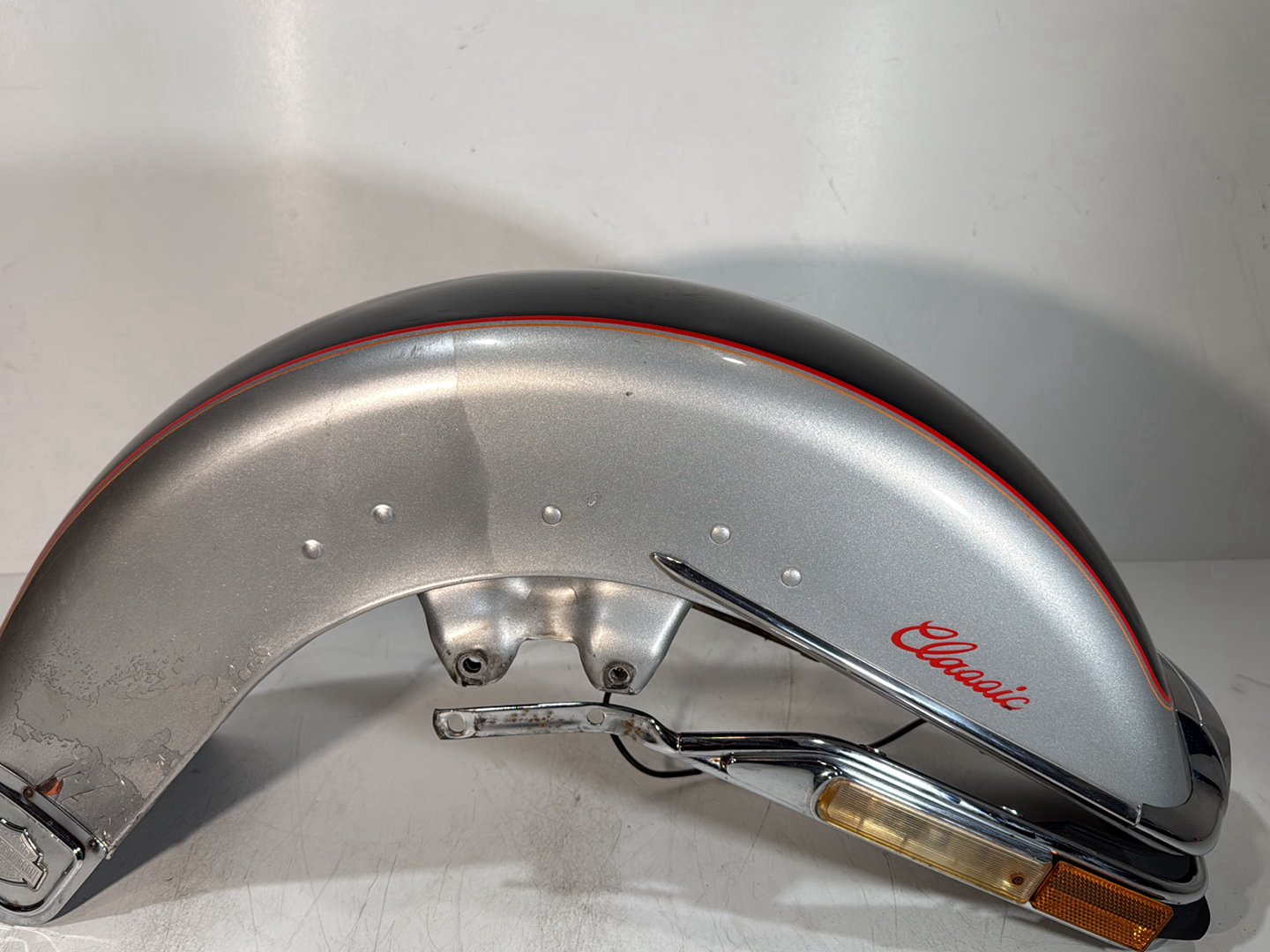 1984 - 1998 Harley-Davidson Touring Electra Glide Classic Front Wheel Fender Shell Panel w/ Bumper Rail Cushion Front