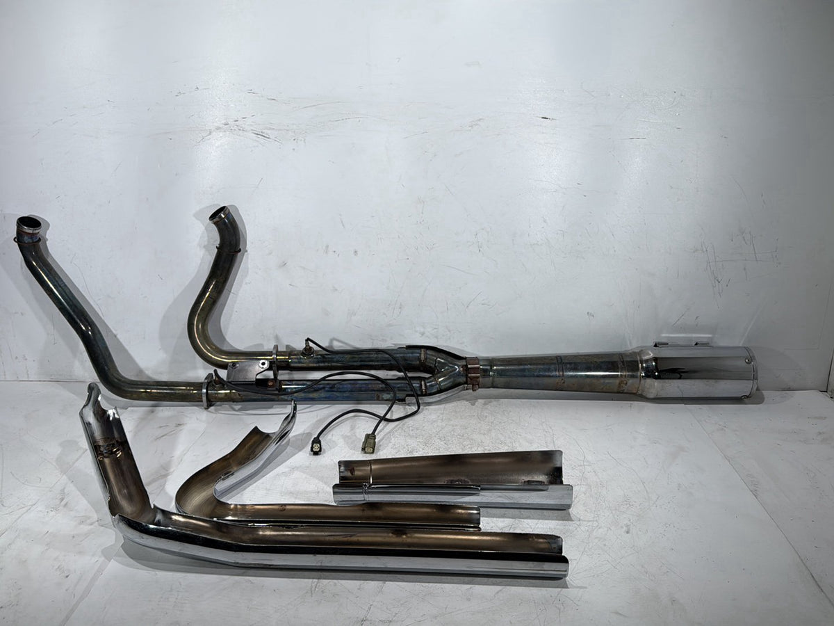 10 Harley Street Glide Touring FLHX Exhaust Header Pipes Muffler Vance & Hines