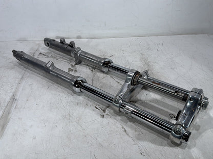 2004 Harley Dyna Super Glide FXDI OEM Front Triple Tree Set & LH RH Fork Legs Sliders