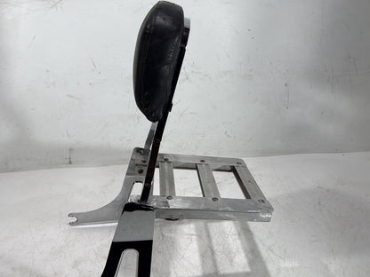 2008 Harley Dyna Fat Bob FXDF OEM Rear Sissy Bar w/ Backrest Cushion Pad