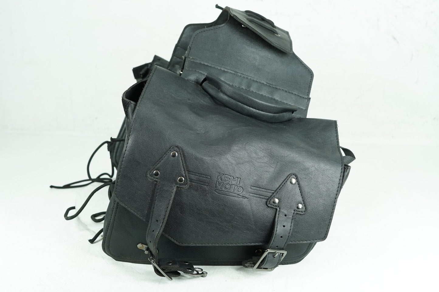 2007 - 2017 Harley-Davidson Dyna Street Bob Rear Left Right Saddlebags Luggage Leather KEMIMOTO